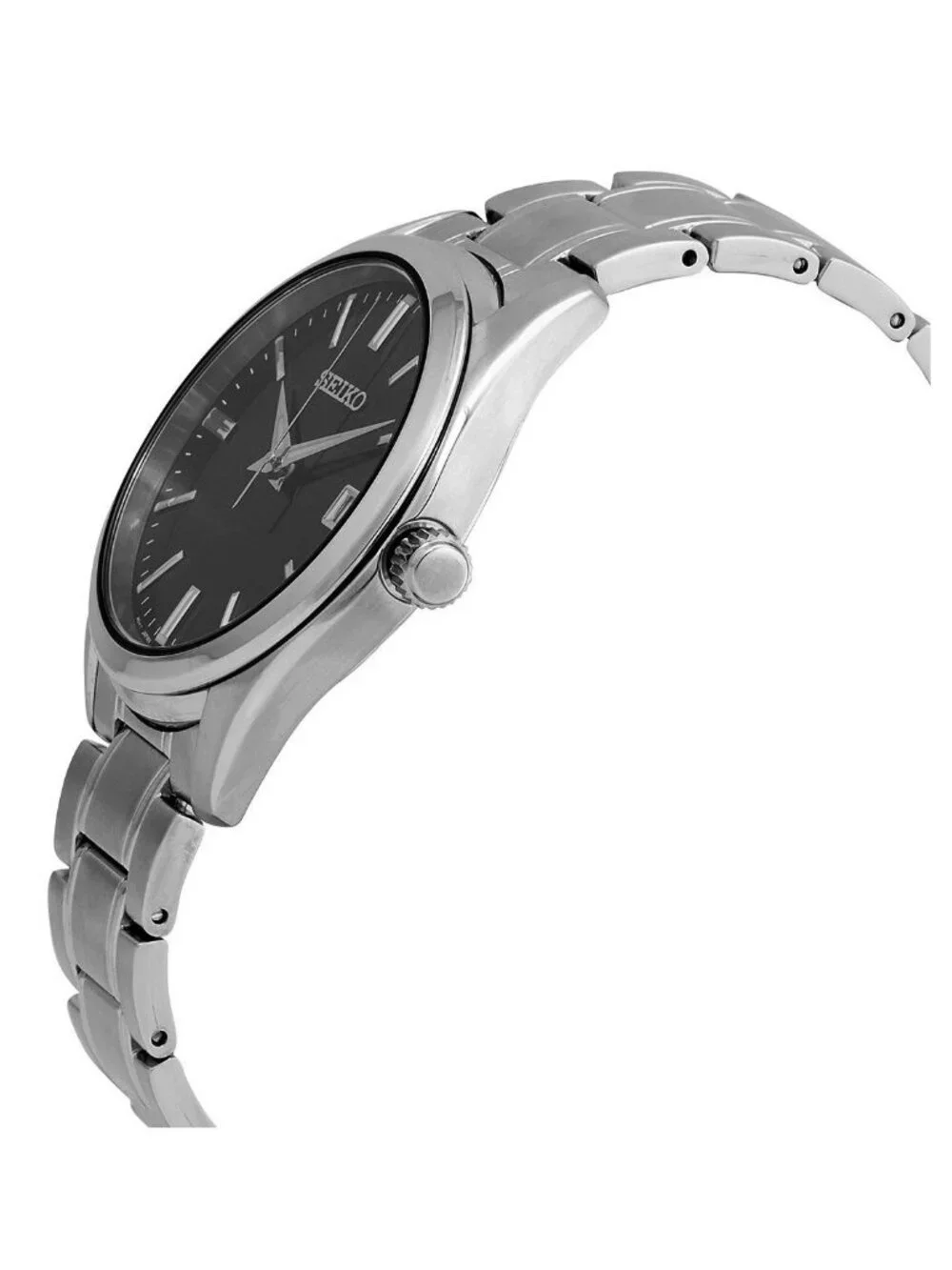 NWT Seiko Essentials Quartz Black Dial Men's Watch